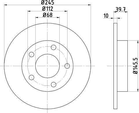 Mintex MDC1155 - Спирачен диск vvparts.bg