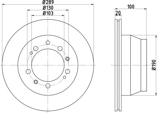 Quinton Hazell BDC3544P - Спирачен диск vvparts.bg