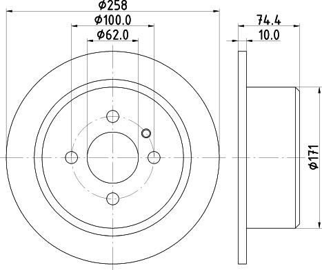 Mintex MDC1107 - Спирачен диск vvparts.bg