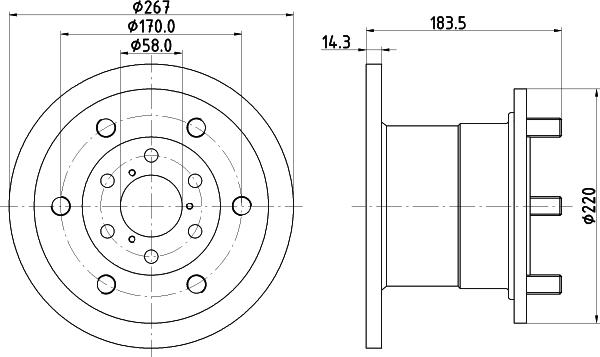 Mintex MDC1112 - Спирачен диск vvparts.bg