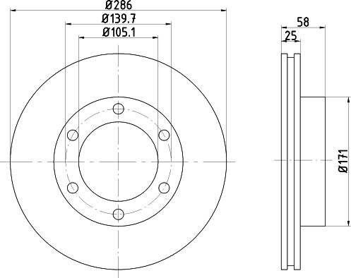 Mintex MDC1185 - Спирачен диск vvparts.bg