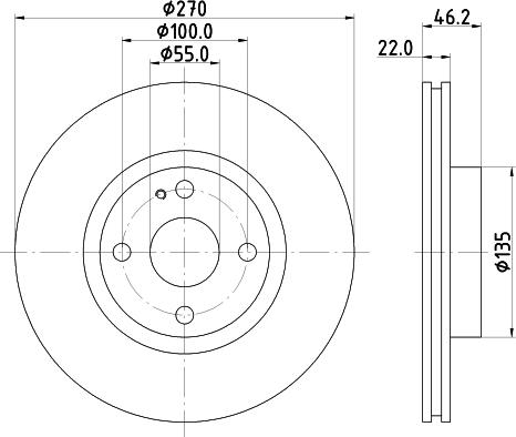 Mintex MDC1895 - Спирачен диск vvparts.bg