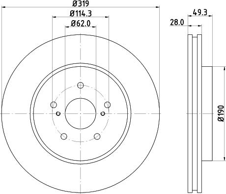 Mintex MDC1856 - Спирачен диск vvparts.bg