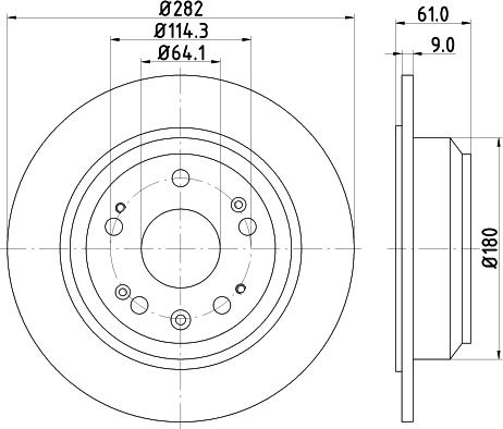 Mintex MDC1858 - Спирачен диск vvparts.bg