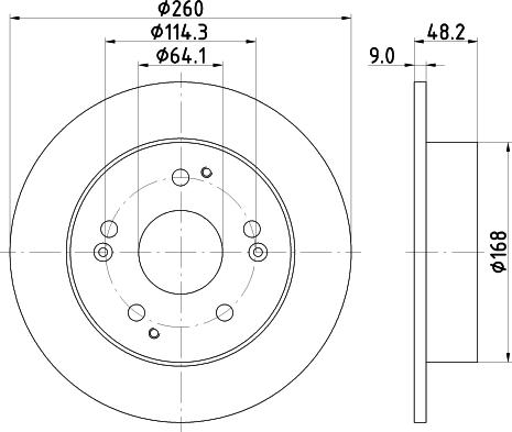 Mintex MDC1864 - Спирачен диск vvparts.bg