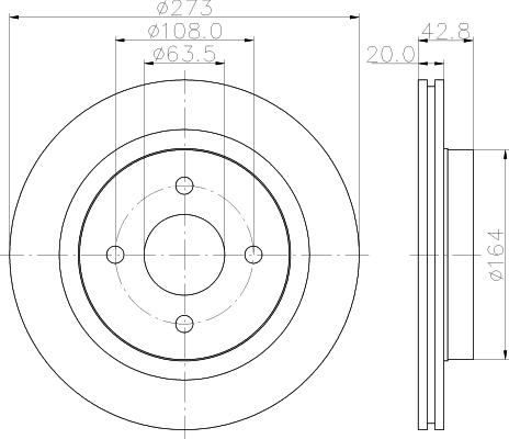 Mintex MDC1868 - Спирачен диск vvparts.bg