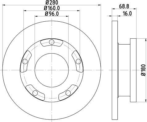 Mintex MDC1808C - Спирачен диск vvparts.bg