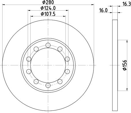 Mintex MDC1811 - Спирачен диск vvparts.bg