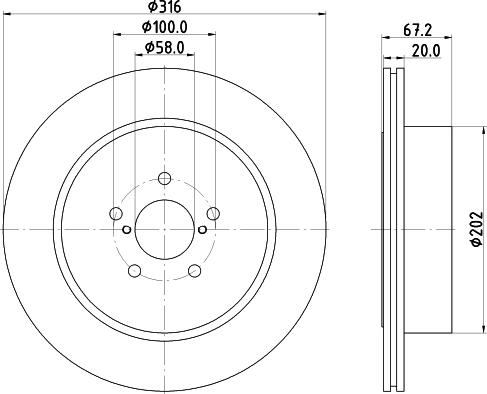 Mintex MDC1880 - Спирачен диск vvparts.bg