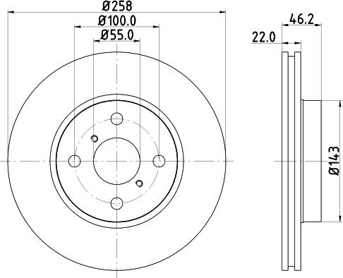 Mintex MDC1832 - Спирачен диск vvparts.bg