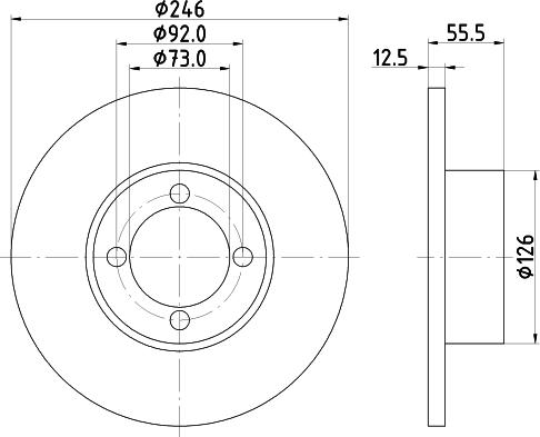 Mintex MDC18 - Спирачен диск vvparts.bg