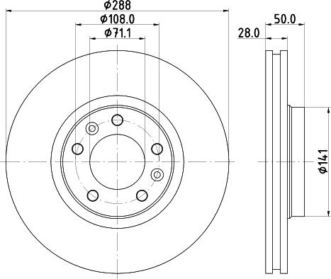 Mintex MDC1351 - Спирачен диск vvparts.bg