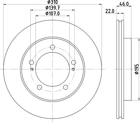 Mintex MDC1301 - Спирачен диск vvparts.bg