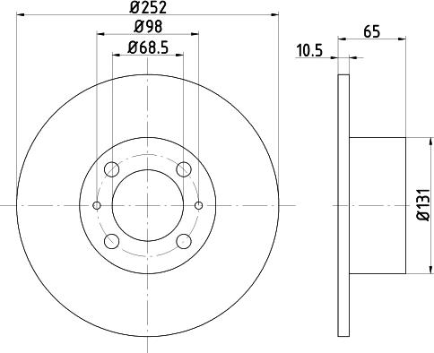 Mintex MDC131 - Спирачен диск vvparts.bg