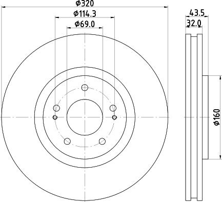 Mintex MDC1386 - Спирачен диск vvparts.bg