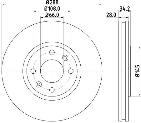 Mintex MDC1333 - Спирачен диск vvparts.bg