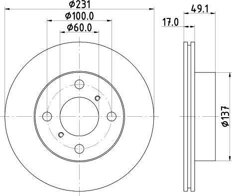 Mintex MDC1374 - Спирачен диск vvparts.bg