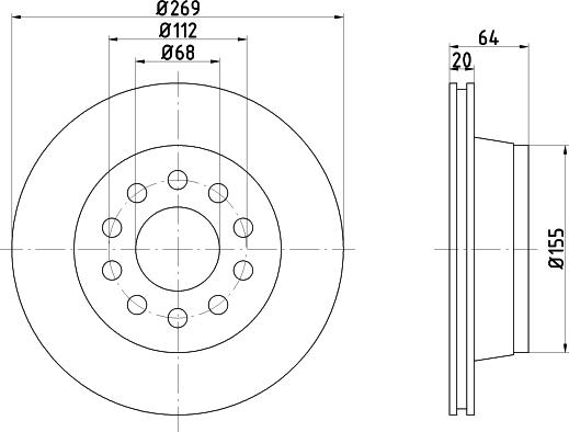 Mintex MDC1241 - Спирачен диск vvparts.bg