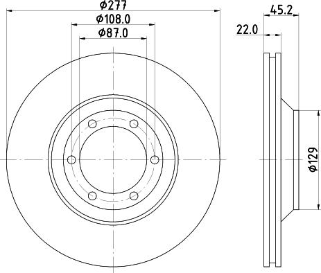 Mintex MDC1214 - Спирачен диск vvparts.bg