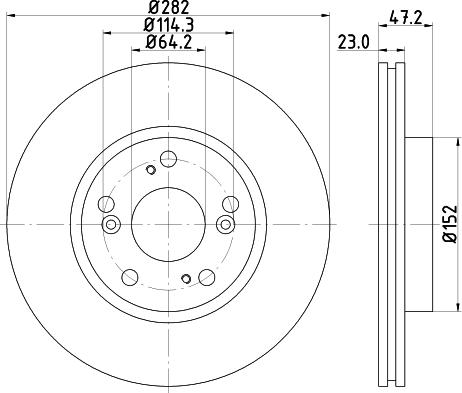 Mintex MDC1766 - Спирачен диск vvparts.bg