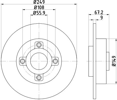 Mintex MDC1763 - Спирачен диск vvparts.bg