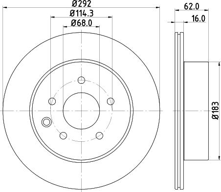 Mintex MDC1786 - Спирачен диск vvparts.bg