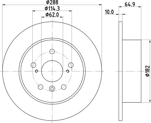 Mintex MDC899 - Спирачен диск vvparts.bg