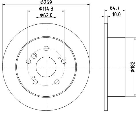 Mintex MDC897 - Спирачен диск vvparts.bg