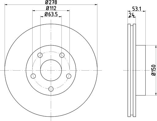 Mintex MDC842 - Спирачен диск vvparts.bg