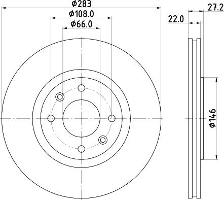 Mintex MDC814 - Спирачен диск vvparts.bg