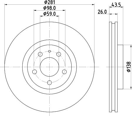 Mintex MDC810 - Спирачен диск vvparts.bg