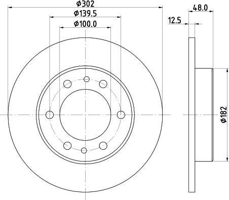 Mintex MDC880 - Спирачен диск vvparts.bg