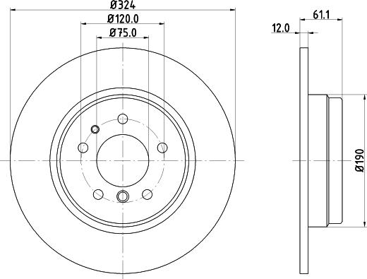 Mintex MDC834 - Спирачен диск vvparts.bg