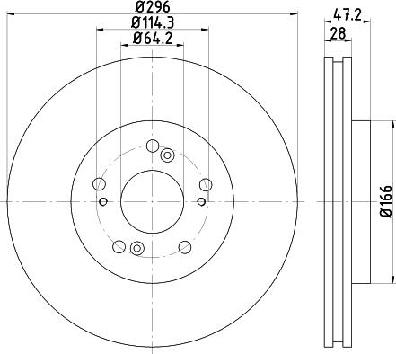 Mintex MDC83053C - Спирачен диск vvparts.bg