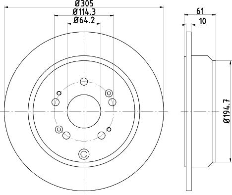 Mintex MDC83052C - Спирачен диск vvparts.bg