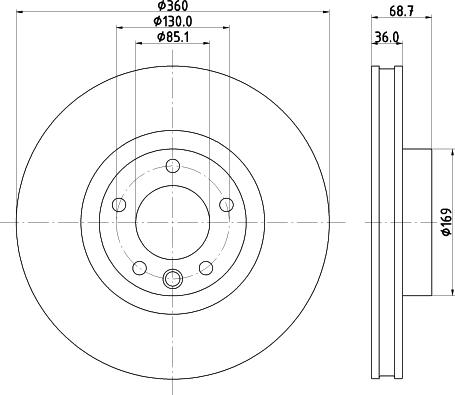 Mintex MDC83188LC - Спирачен диск vvparts.bg