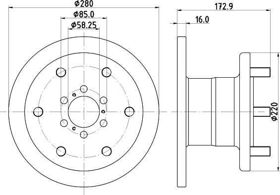 Mintex MDC837 - Спирачен диск vvparts.bg