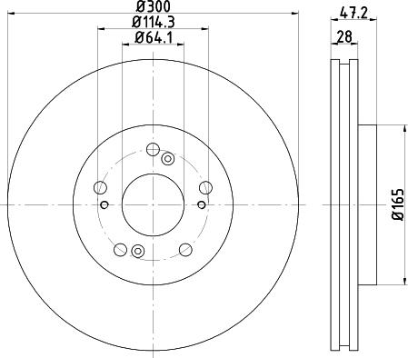 Mintex MDC82511C - Спирачен диск vvparts.bg