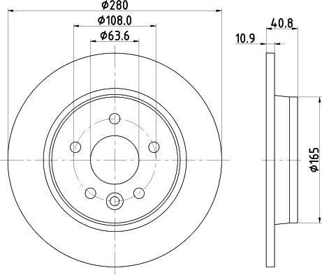 Mintex MDC82529C - Спирачен диск vvparts.bg