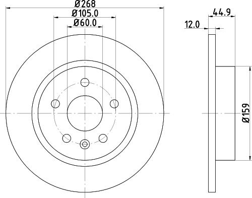 Mintex MDC82132C - Спирачен диск vvparts.bg