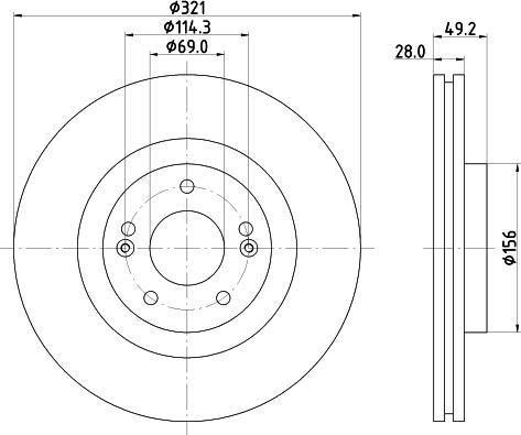 Mintex MDC82390C - Спирачен диск vvparts.bg