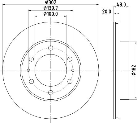 Mintex MDC879 - Спирачен диск vvparts.bg