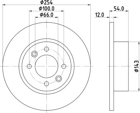 Mintex MDC870 - Спирачен диск vvparts.bg