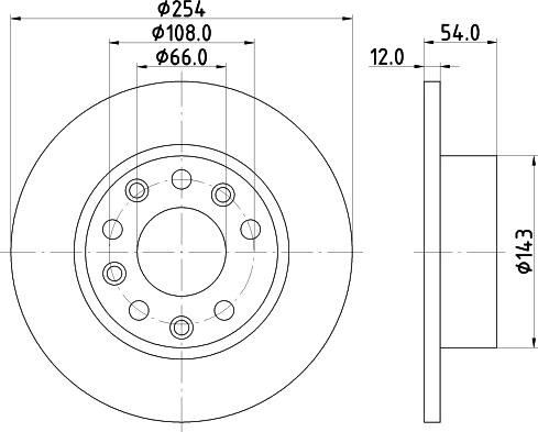 Mintex MDC871 - Спирачен диск vvparts.bg