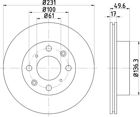 Mintex MDC342 - Спирачен диск vvparts.bg