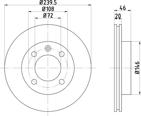 Mintex MDC347 - Спирачен диск vvparts.bg