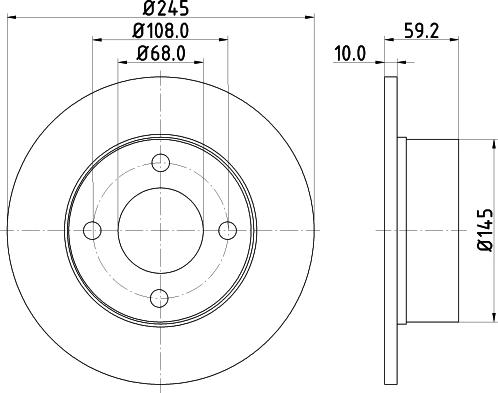 Mintex MDC369 - Спирачен диск vvparts.bg