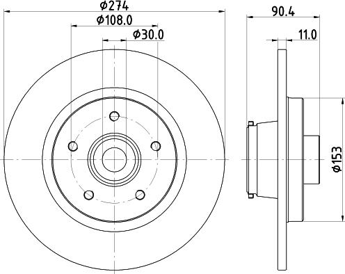 Mintex MDC3012C - Спирачен диск vvparts.bg