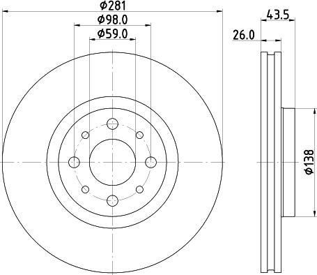 Mintex MDC3168C - Спирачен диск vvparts.bg