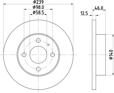 Mintex MDC382 - Спирачен диск vvparts.bg